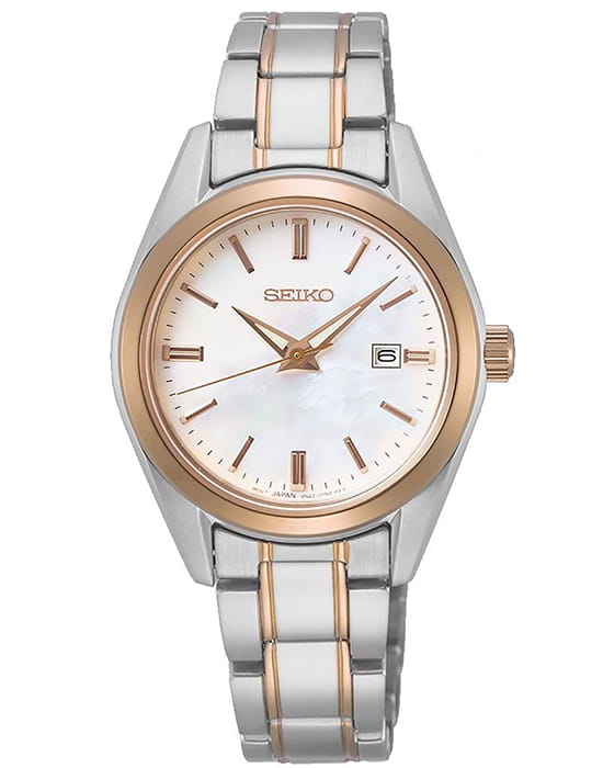 Seiko Seiko Conceptual Series Dress SUR634P1  SUR634P1 кварцевые женские часы белый циферблат, браслет нержавеющая сталь — вид спереди